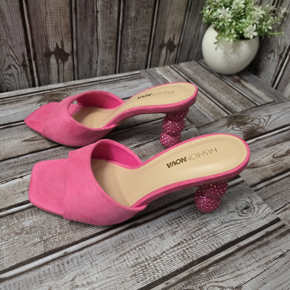 Fashion Nova Pink Women's Heeled Sandals